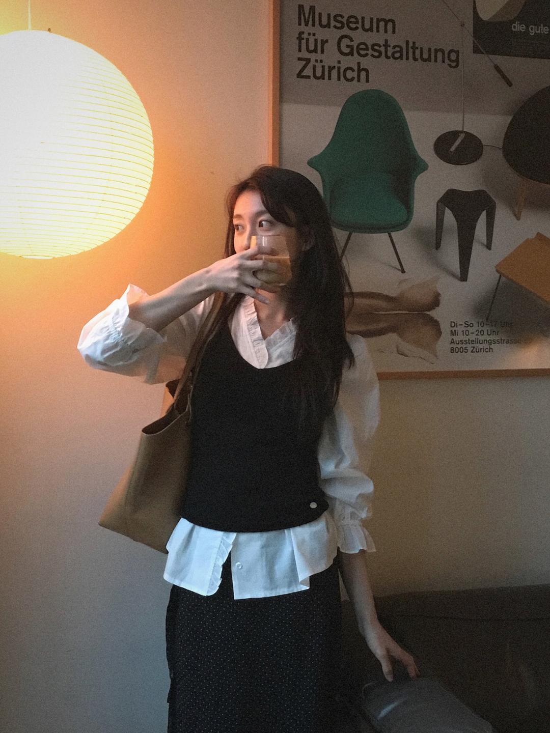 Owl brush knit bustier [3color]