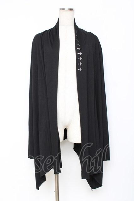 h.NAOTO / プリントカーデ  黒 Y-25-11-26-098-HN-TO-SZ-ZY