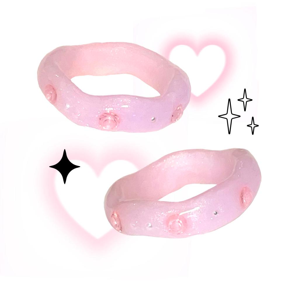 [ 카나에루 ] Rose quartz Ring / 클레이링