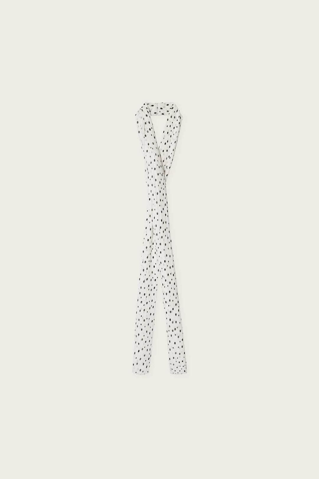 AUTUMN DOT SCARF WHITE