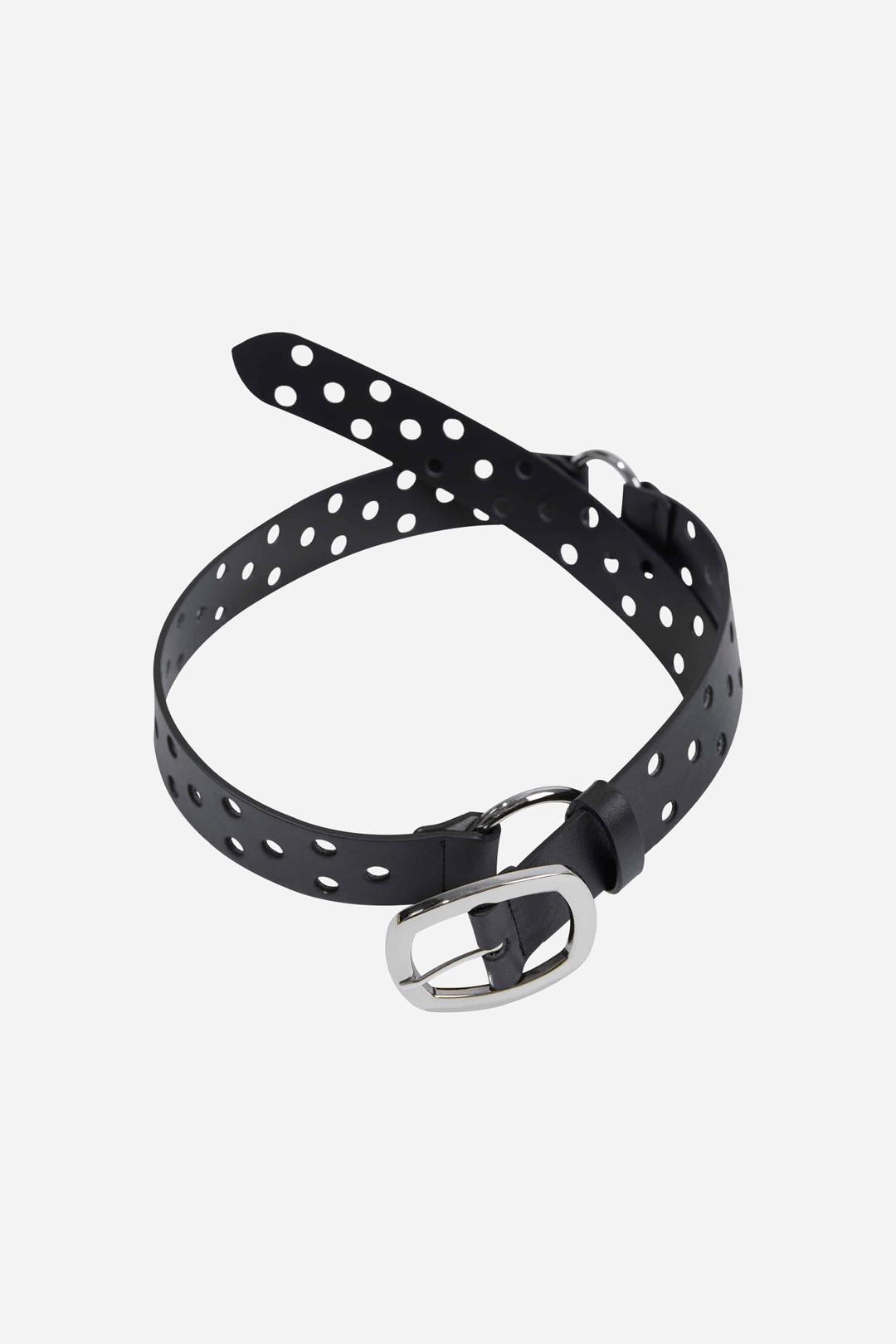 TWO RING HOLE BELT / BLACK