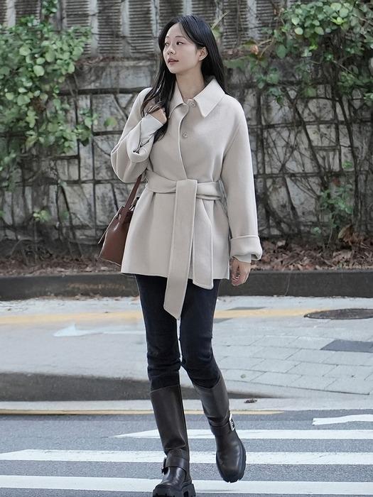 Iris silk-cashmere short coat(3colors)