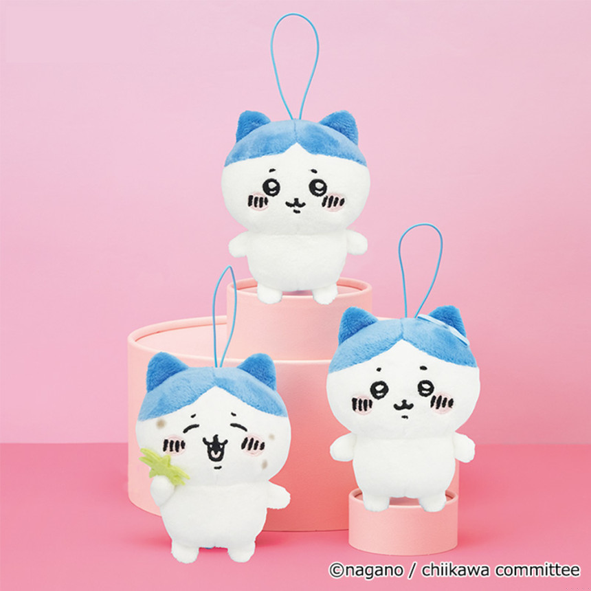 치이카와 먼작귀 후류 단발 앞머리 하치와레 가득 인형 키링 3종