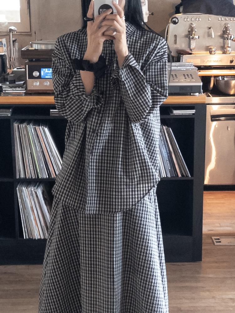 로시 체크 셔츠