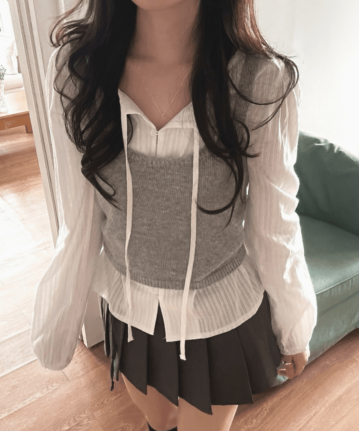 골디 니트 뷔스티에