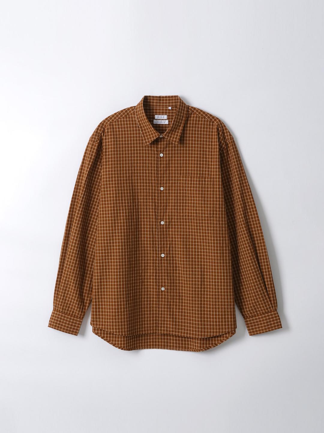 Organic Cotton Dry Washer Shirt (Orange Check)