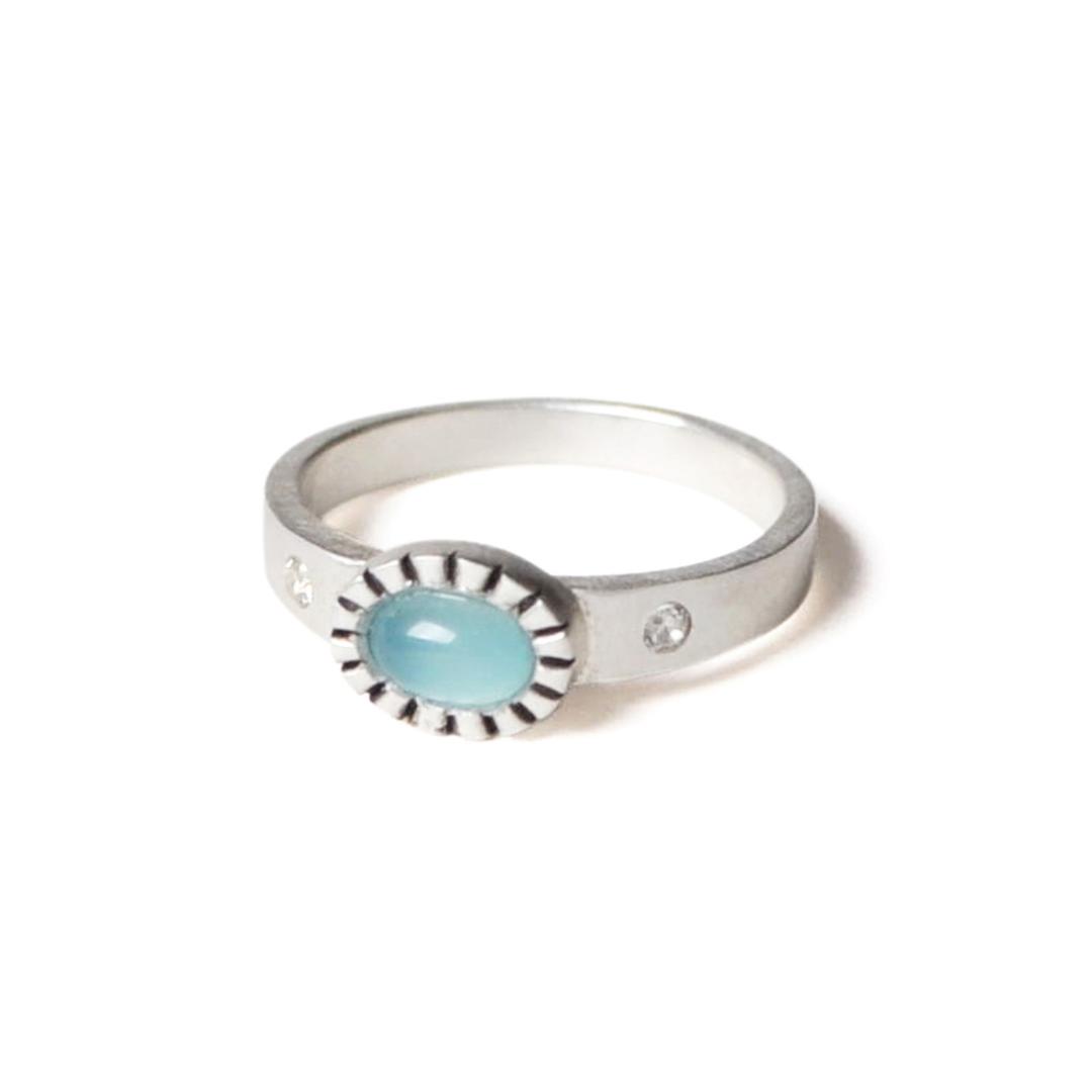 Sunflower Ring 2 (Oval Gemstone ver.)