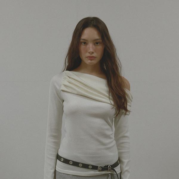 GRACE SHIRRING T (IVORY)