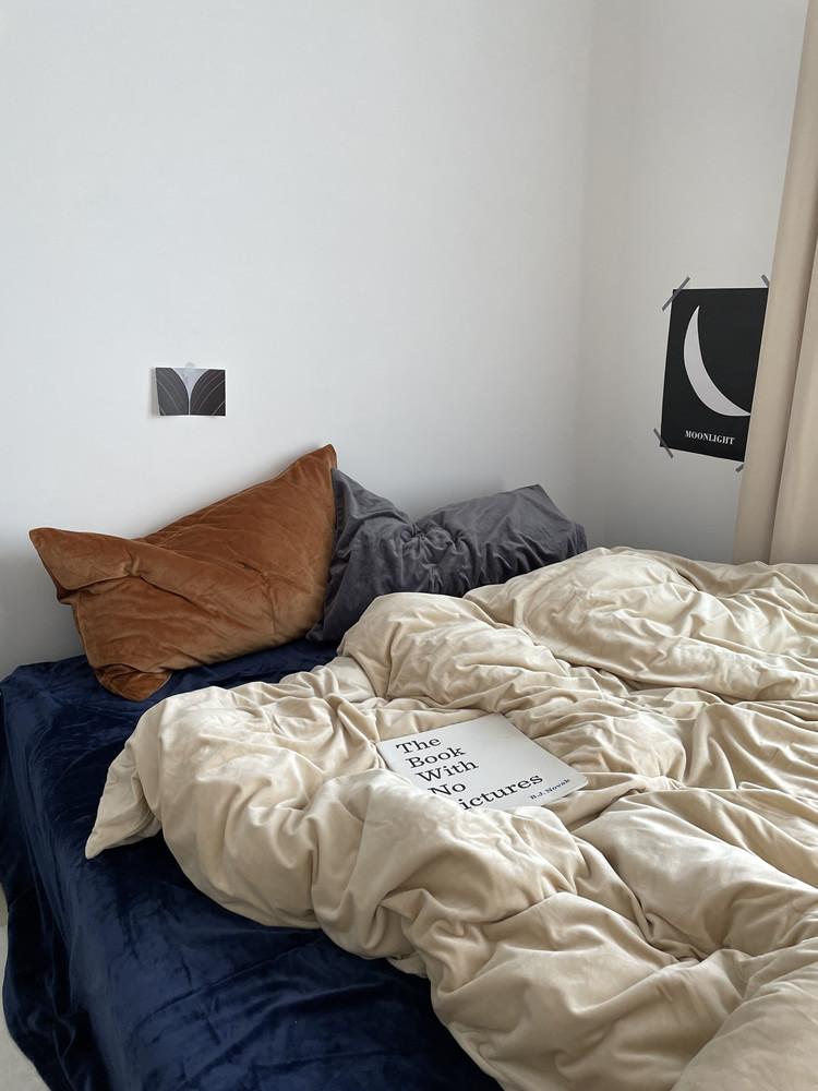 극세사이불 벨벳 플러시 겨울 배게 침구커버 신혼집 원룸 싱글 슈퍼싱글 퀸 킹 유니크