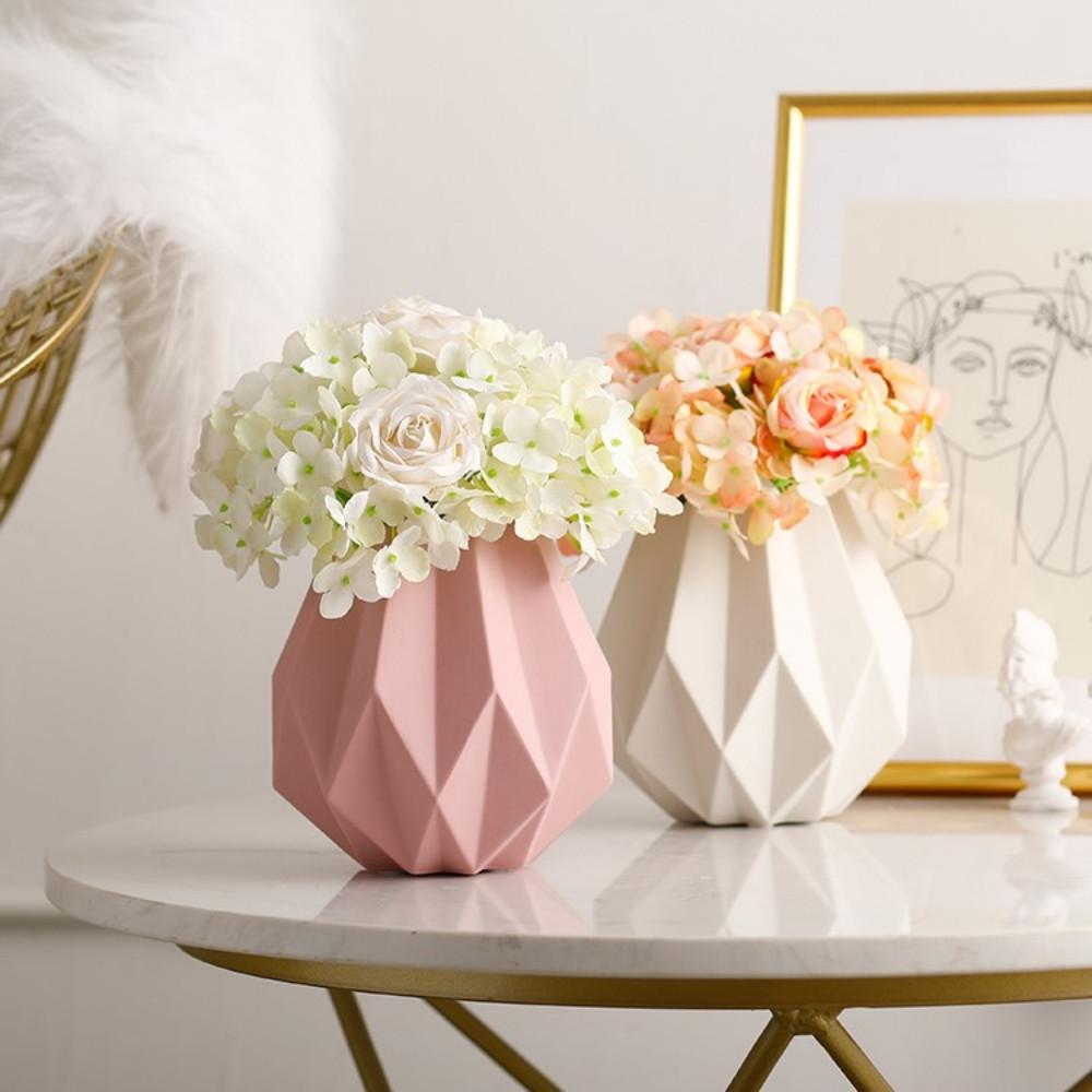 북유럽 스타일 파스텔톤 세라믹 인테리어 심플 미니멀 책상 도자기 화병 데스크 화분