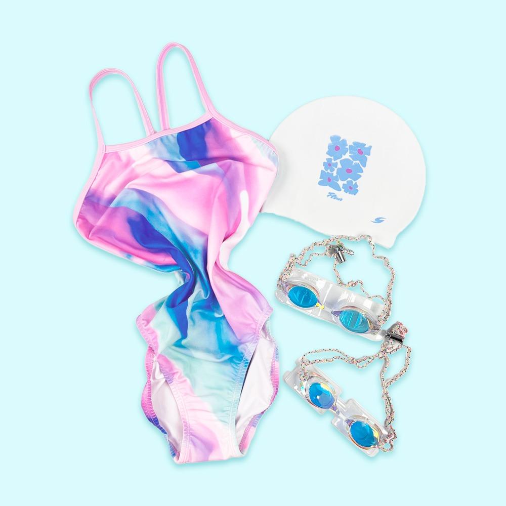 제이커스 헤이지라일락 젬마백 [라일락] 여자 실내수영복 레인보우 플라워 코디세트  JE7WGM0639 LILAC