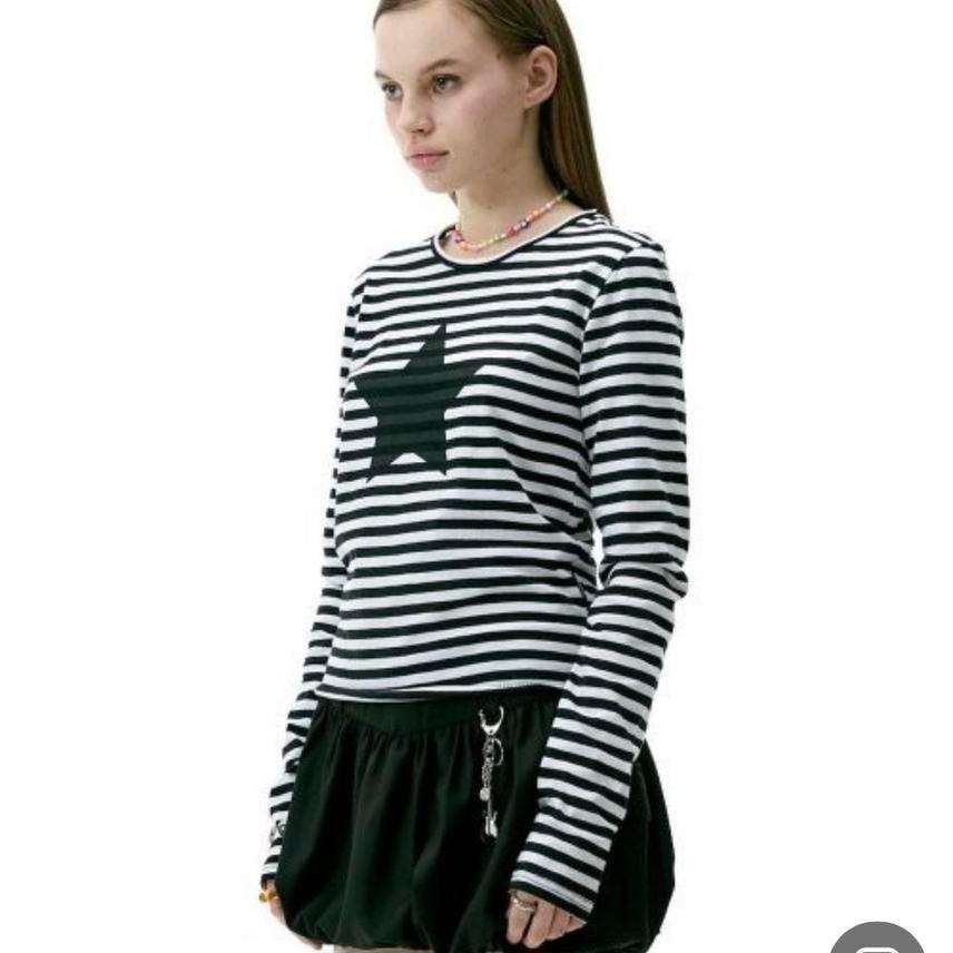 스컬프터 스타 스트라이프 티셔츠 s