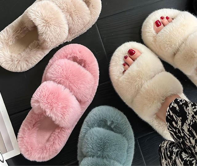 보들 실내 룸슈즈 슬리퍼 실내화 포근 털 거실화 사무실 층간소음 방지 집들이 선물