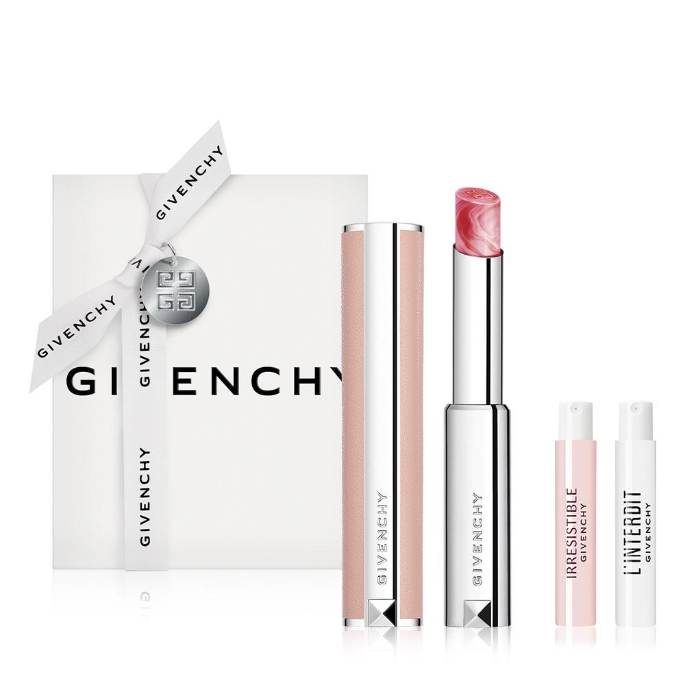 [지방시/선물포장] 로즈 퍼펙토 립 밤 세트 (+이레지스터블 EDP 베리 플로럴 1ML +랑떼르디 오 드 퍼퓸 1ML 증정)