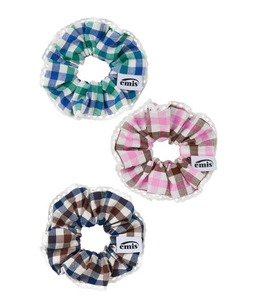 BLOCK CHECK SCRUNCHIE