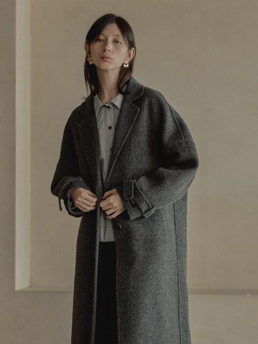 Handmade oversized wool long coat -3color