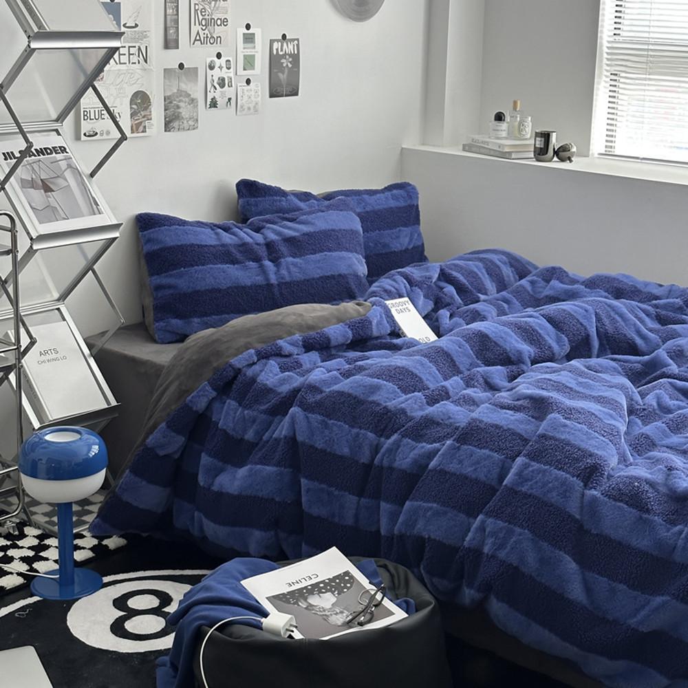 페르지아 겨울 이불 침구커버세트 스트라이프 4color 베개 싱글 슈퍼싱글 퀸 킹