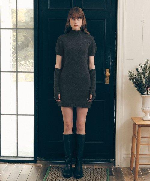 WARMER SET KNIT ONEPIECE CHARCOAL