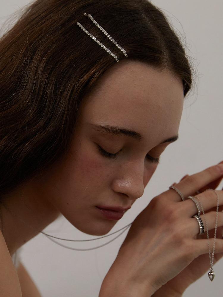 [2 세트] 미니멀 큐빅 헤어핀 (L244MHA020)