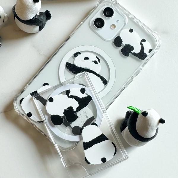 [MagSafe ClearCardPocket SET]Lazy Panda