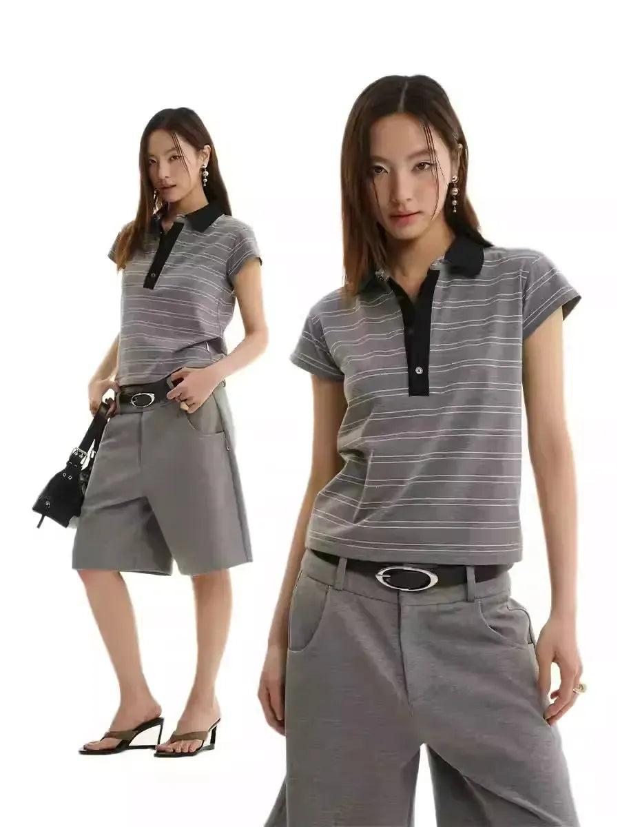 Classic Striped Polo - S / Red