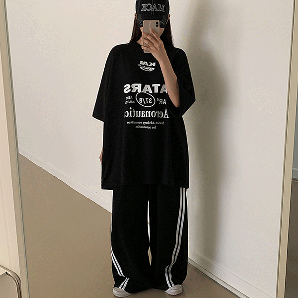 (남녀공용,오버핏,빅사이즈,통통,66-77,봄신상,여름신상,남자반팔,커플룩) 노틱스 박시핏 반팔 티셔츠 - t  [무료배송]