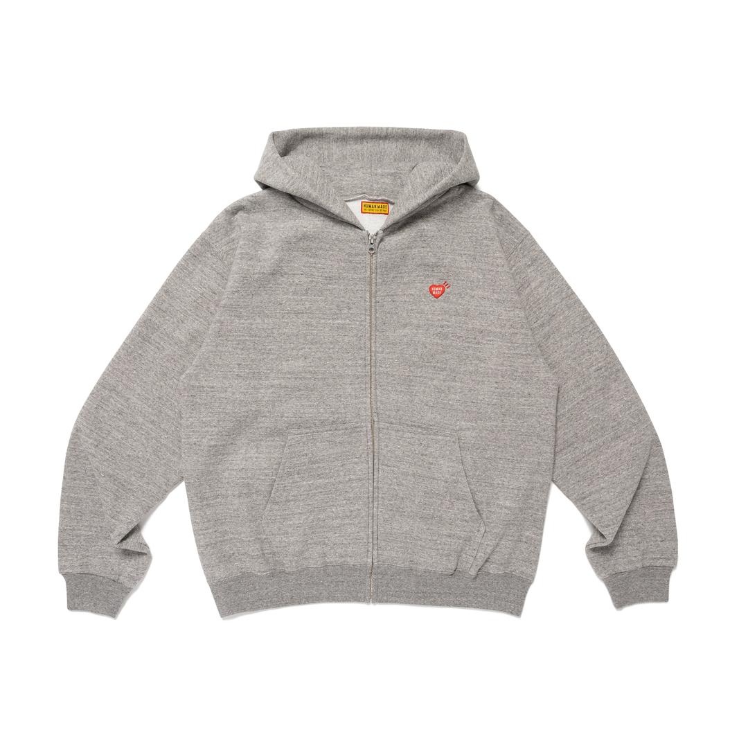 CLASSIC ZIP-UP SWEAT HOODIE - GRAY / S