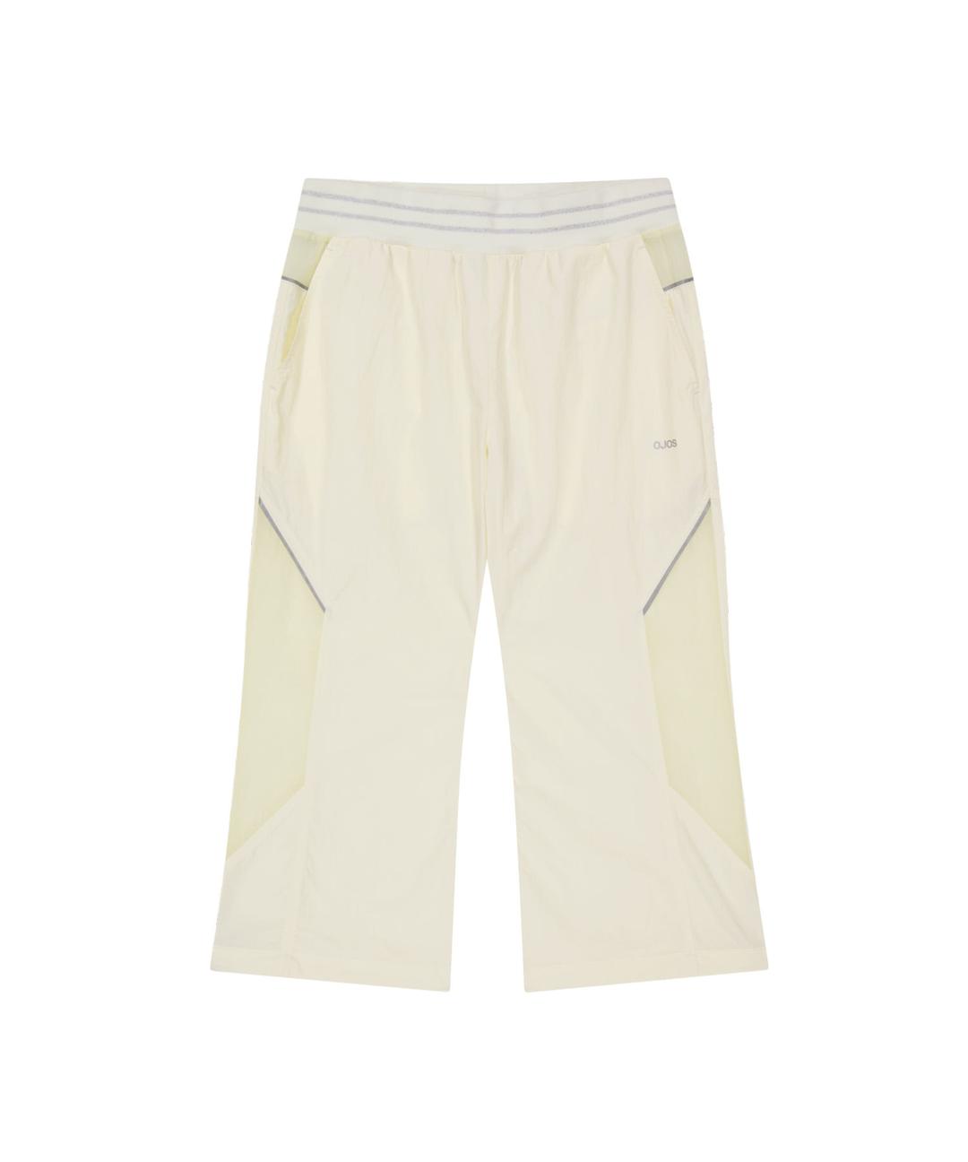 Nylon Banding Capri pants / Yellow