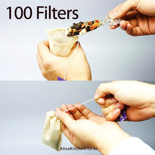 프리미어스 - 티 필터 100매 (내맘대로 초간단 티백 만들기~!!) 차거름망