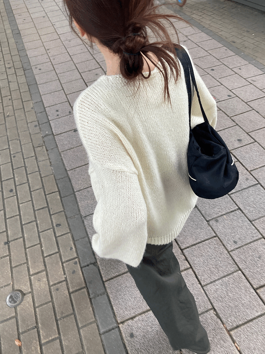 포페 루즈 브이넥 컬러 니트 (6c)