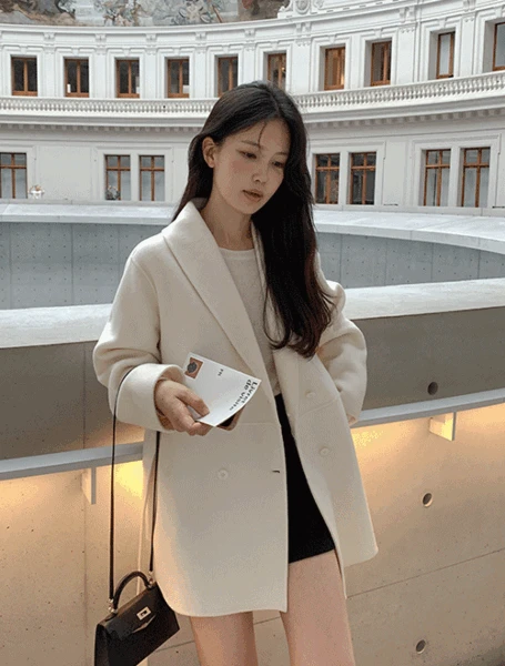 Premium 누벨라 핸드메이드 하프 코트