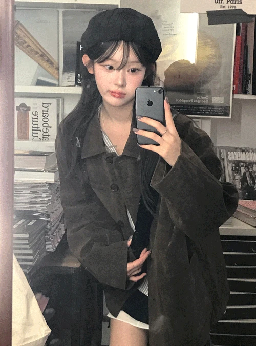 [얼리어텀🤎]세렌느 스웨이드 자켓 (2color)