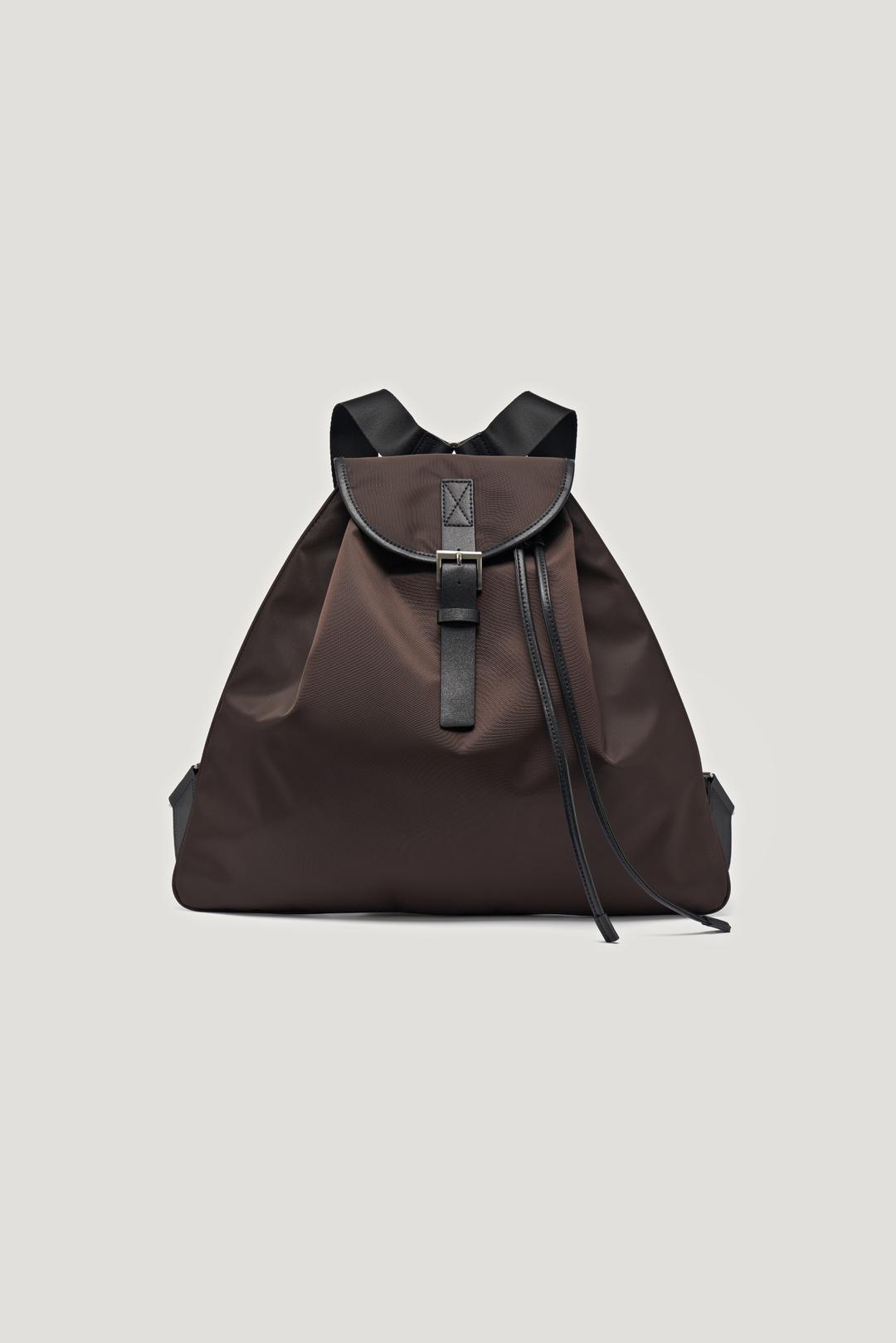 NYLON TRIANGLE BACKPACK_BROWN