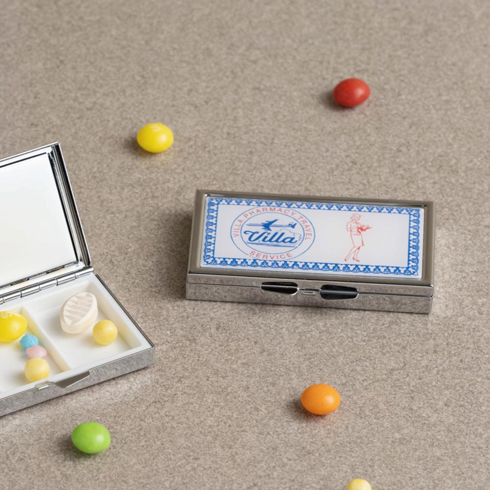 빈티지 알약케이스 VINTAGE PILL CASE 휴대용 약통_SQUARE BLUE