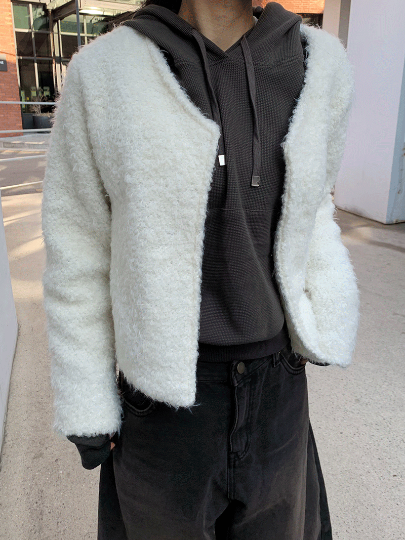 더언더블 Bookle hook cardigan (2 color)