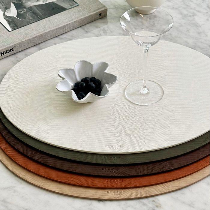 르엔미 리자드 에그 가죽트레이(테이블매트)