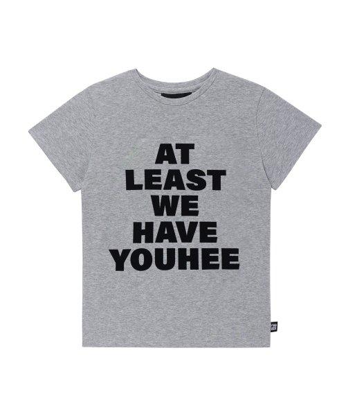 YOUHEE LETTERING T-SHIRT MELANGE GREY