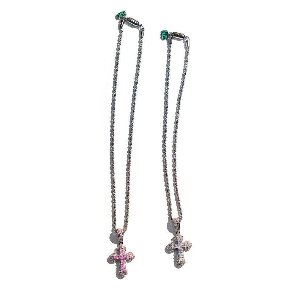 ZiRCONiUM CROSS ROPE CHAiN NECKLACE #111