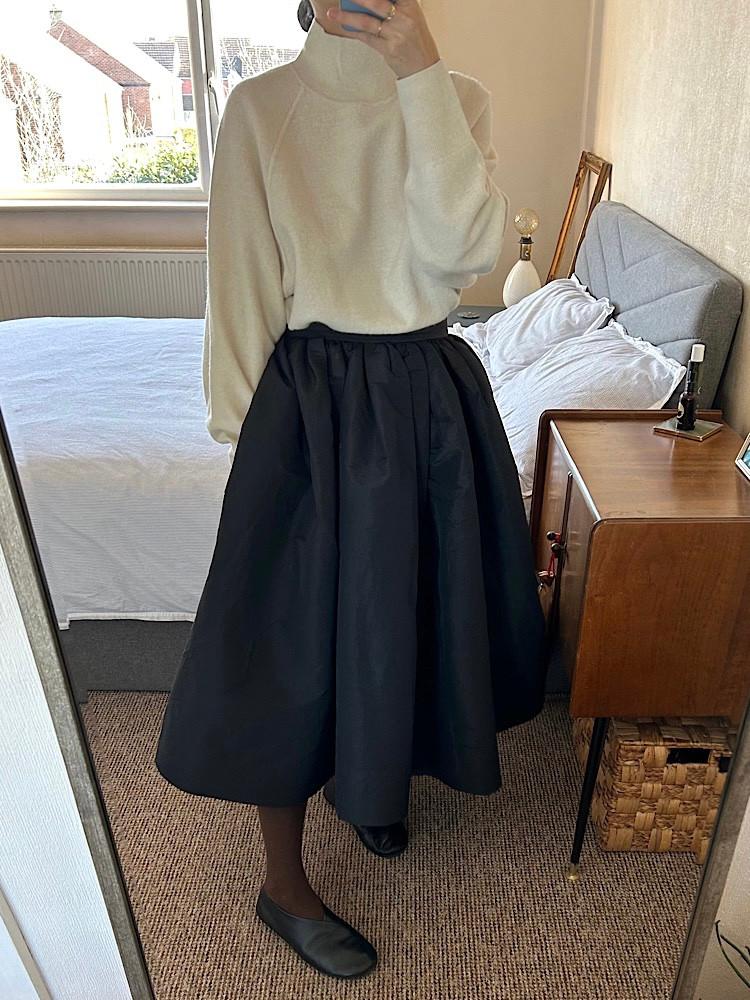 코스 볼류미너스 타피터 미디 스커트(2col)