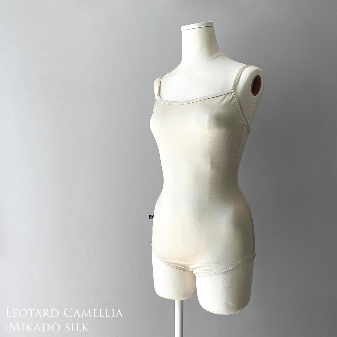 Leotard ; Camellia Mikado silk
