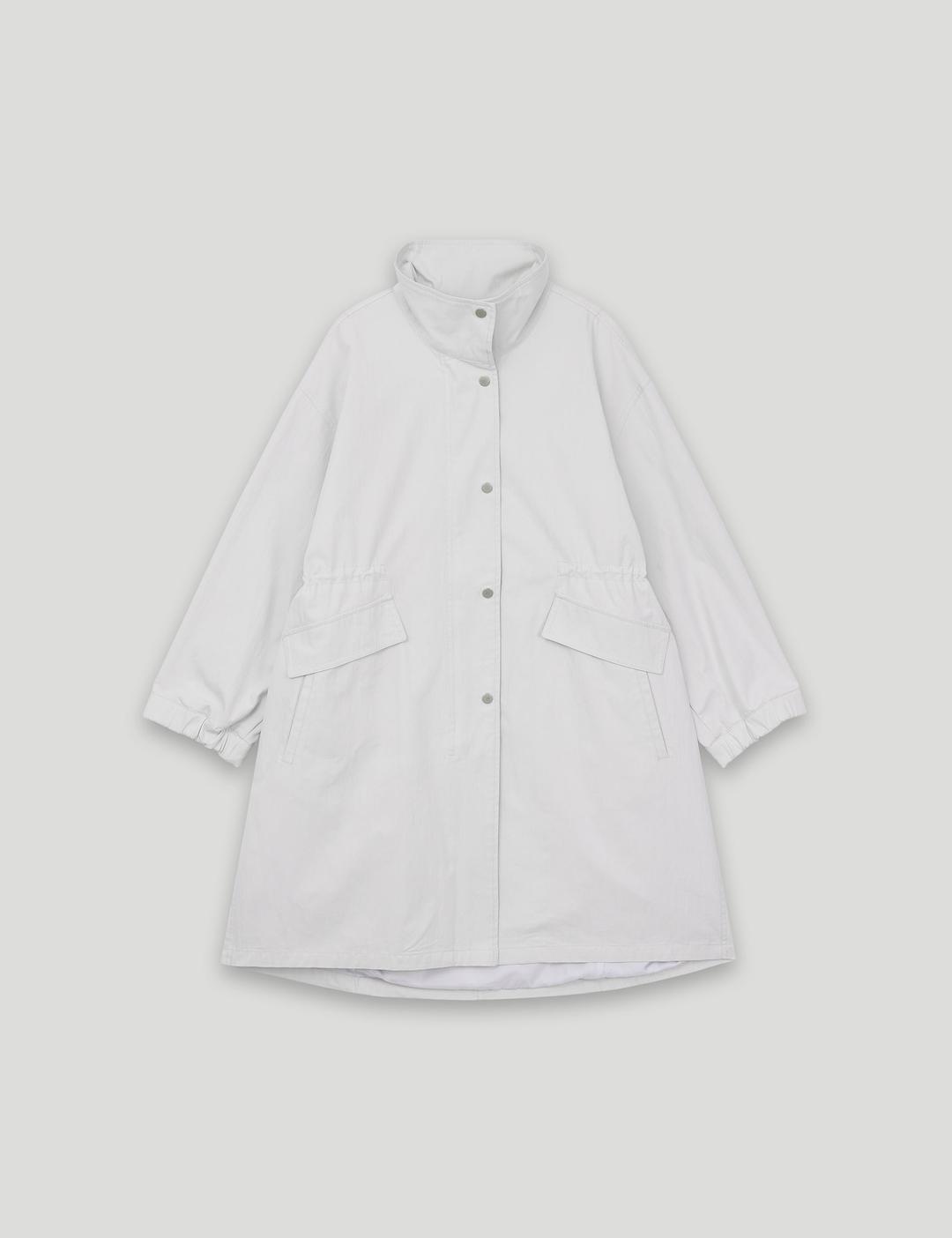 밴드넥 중기장 허리스트링 점퍼