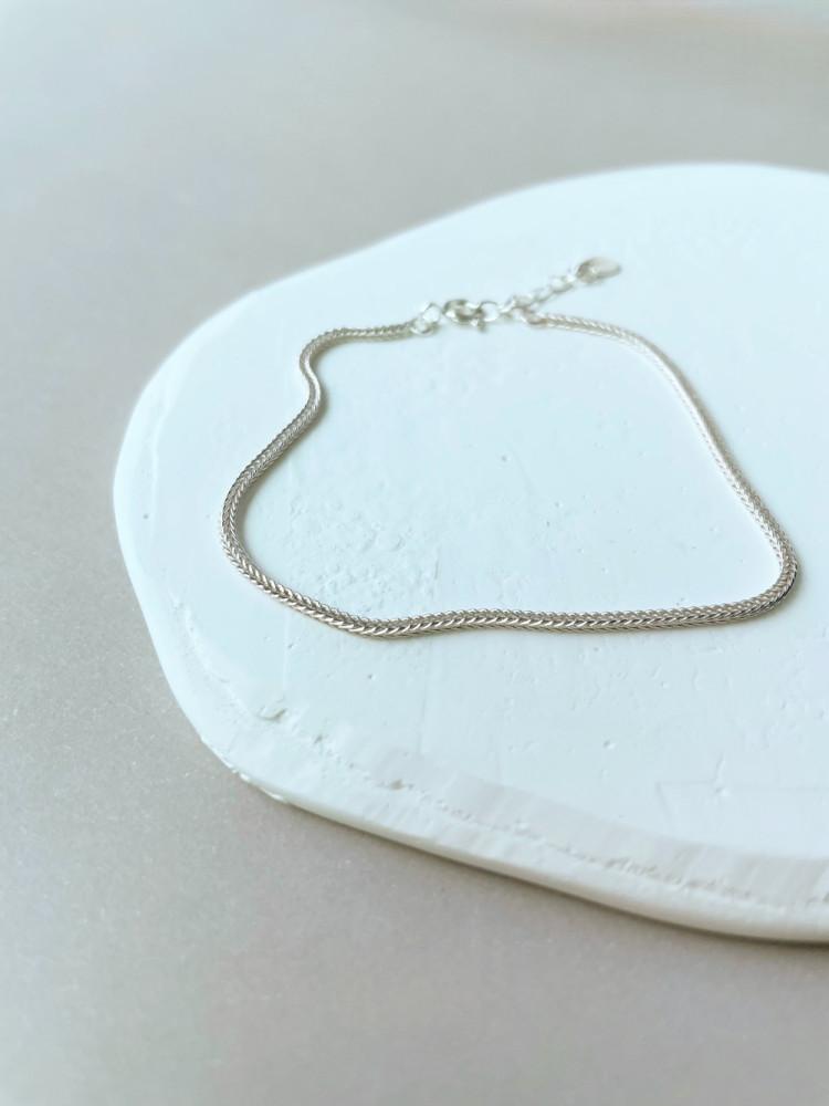 실버925 실크 체인 팔찌 은 심플 차르르