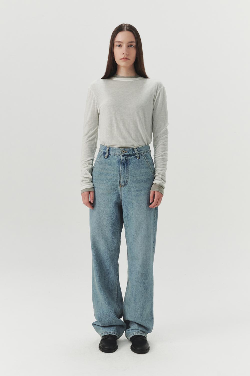 Layered Long Sleeve T-shirt - White