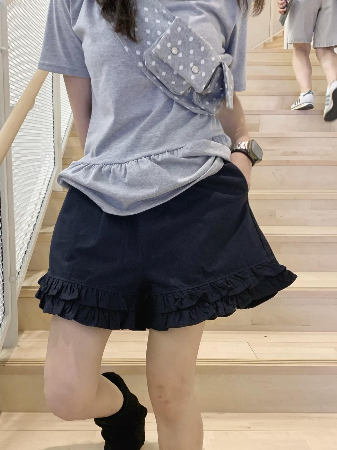 폼폼 프릴 밴딩 숏팬츠 (4c)