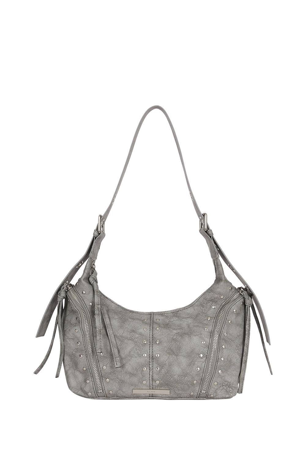 리프 아일렛 숄더 백 그레이