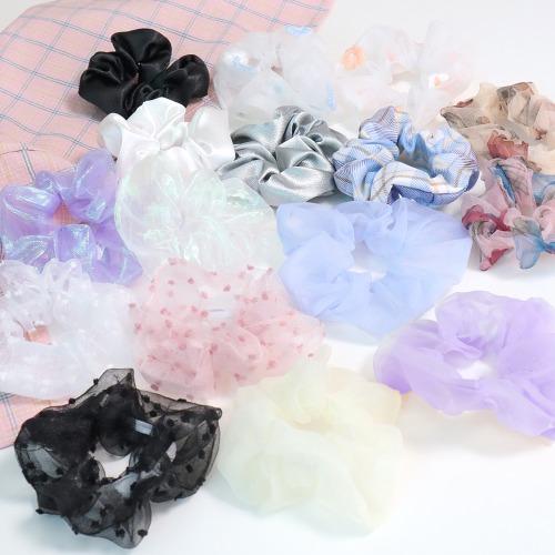 [당일출고 무배] 봄 여름 오간자 시스루 플라워 파스텔 곱창 머리끈 헤어슈슈 스크런치 여성 캔디플래닛