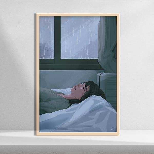 빗소리, 백색소음, 멍, 700 일러스트 캔버스