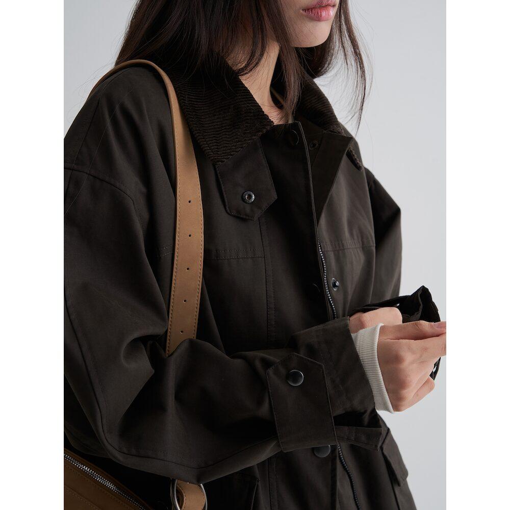 에잇세컨즈 코듀로이 칼라 헌팅 재킷  브라운 (355939LY6D)