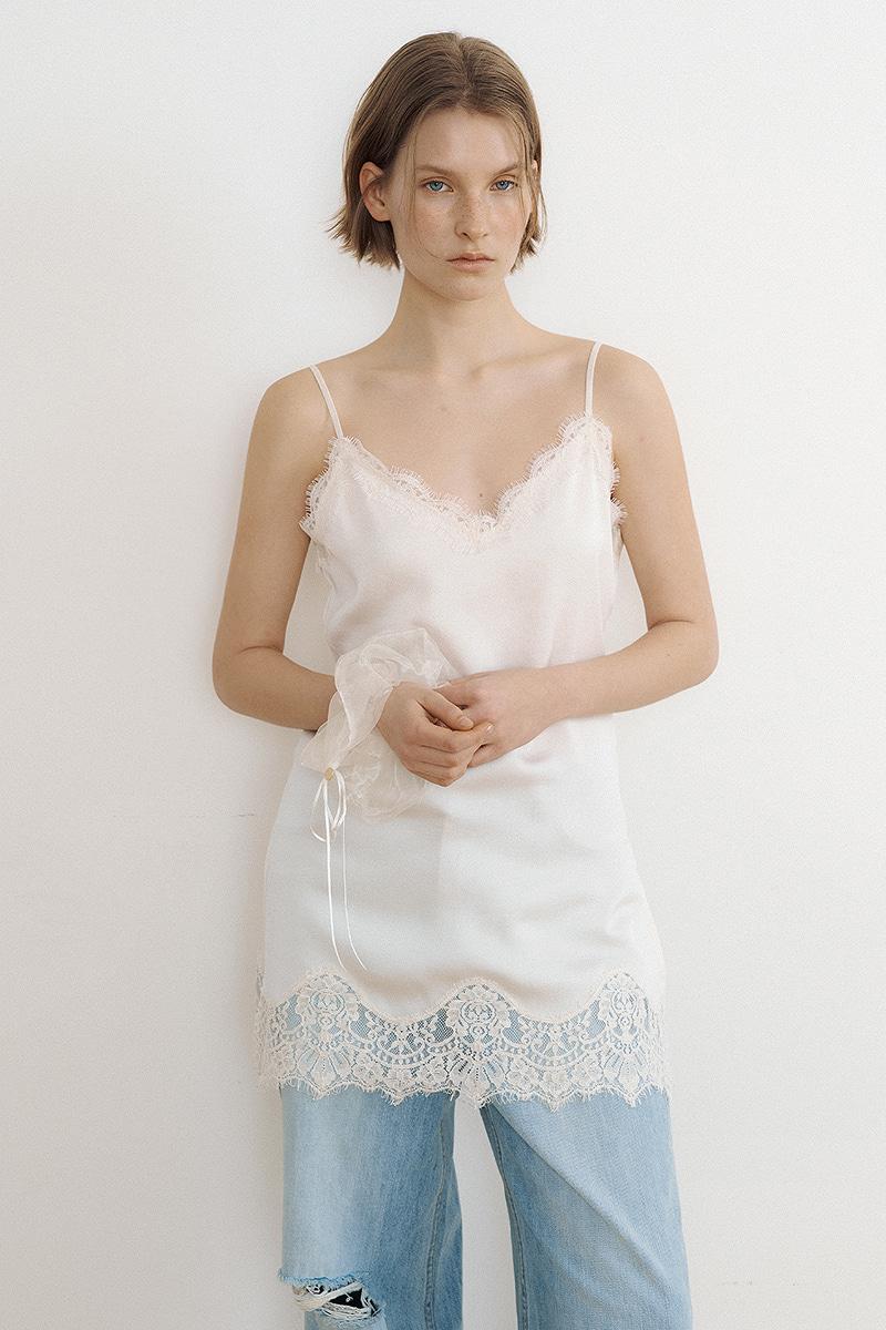 Delicate Satin Lace Bustier (cream)