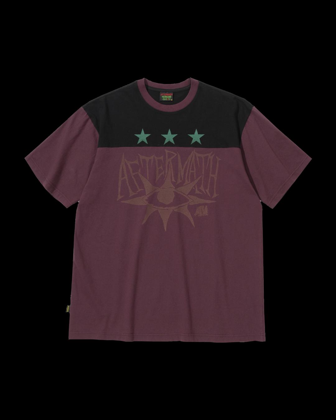 애프터매스 투 톤 반팔 티셔츠 버건디 ATM24FATTT02BUR | 카시나 KASINA
